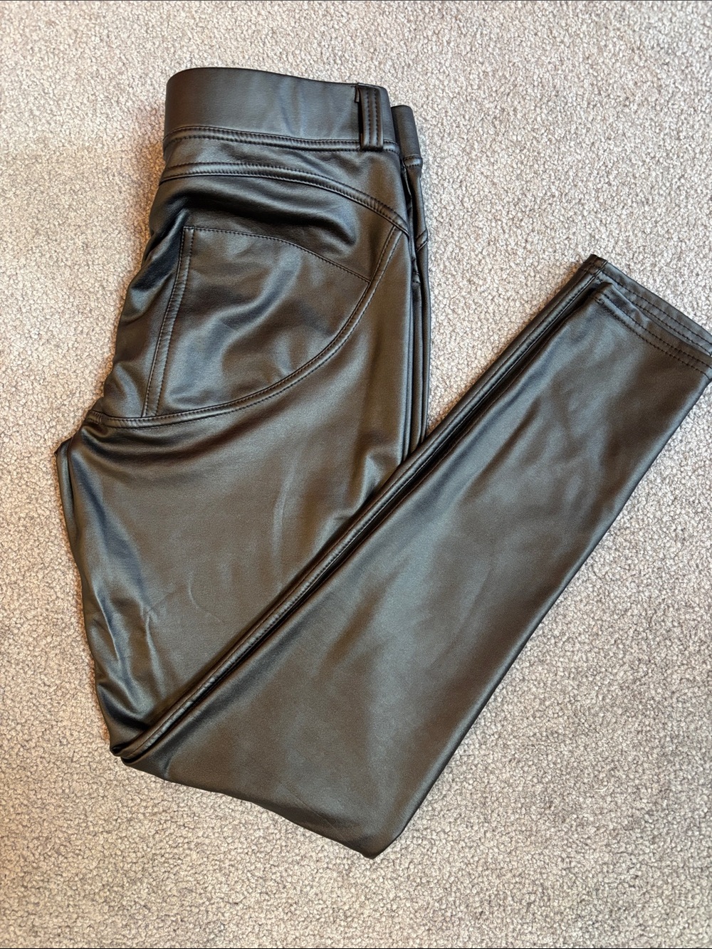 Black Faux Leather Leggings